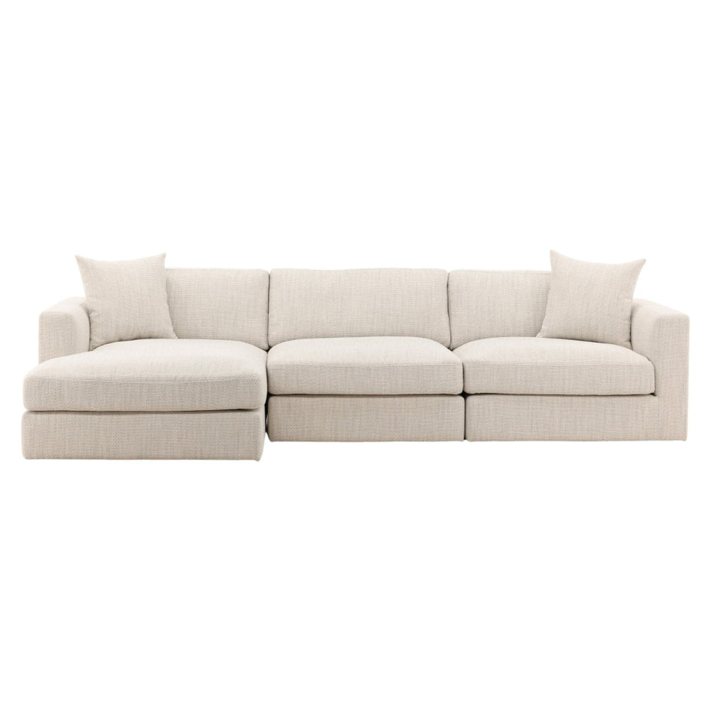 Karina Living Erica Chaise Sectional Taupe - Modern Comfort & Style with Durable Upholstery for Cozy Living Spaces DOV39029L-TAUP