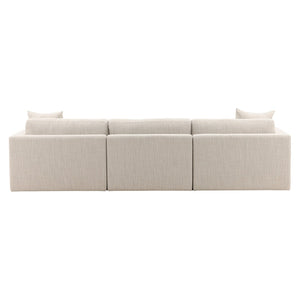 Karina Living Erica Chaise Sectional in Elegant Taupe - Plush Comfort & Versatile Style for Modern Living Spaces DOV39029R-TAUP