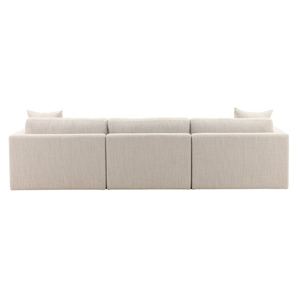 Karina Living Erica Chaise Sectional in Elegant Taupe - Plush Comfort & Versatile Style for Modern Living Spaces DOV39029R-TAUP
