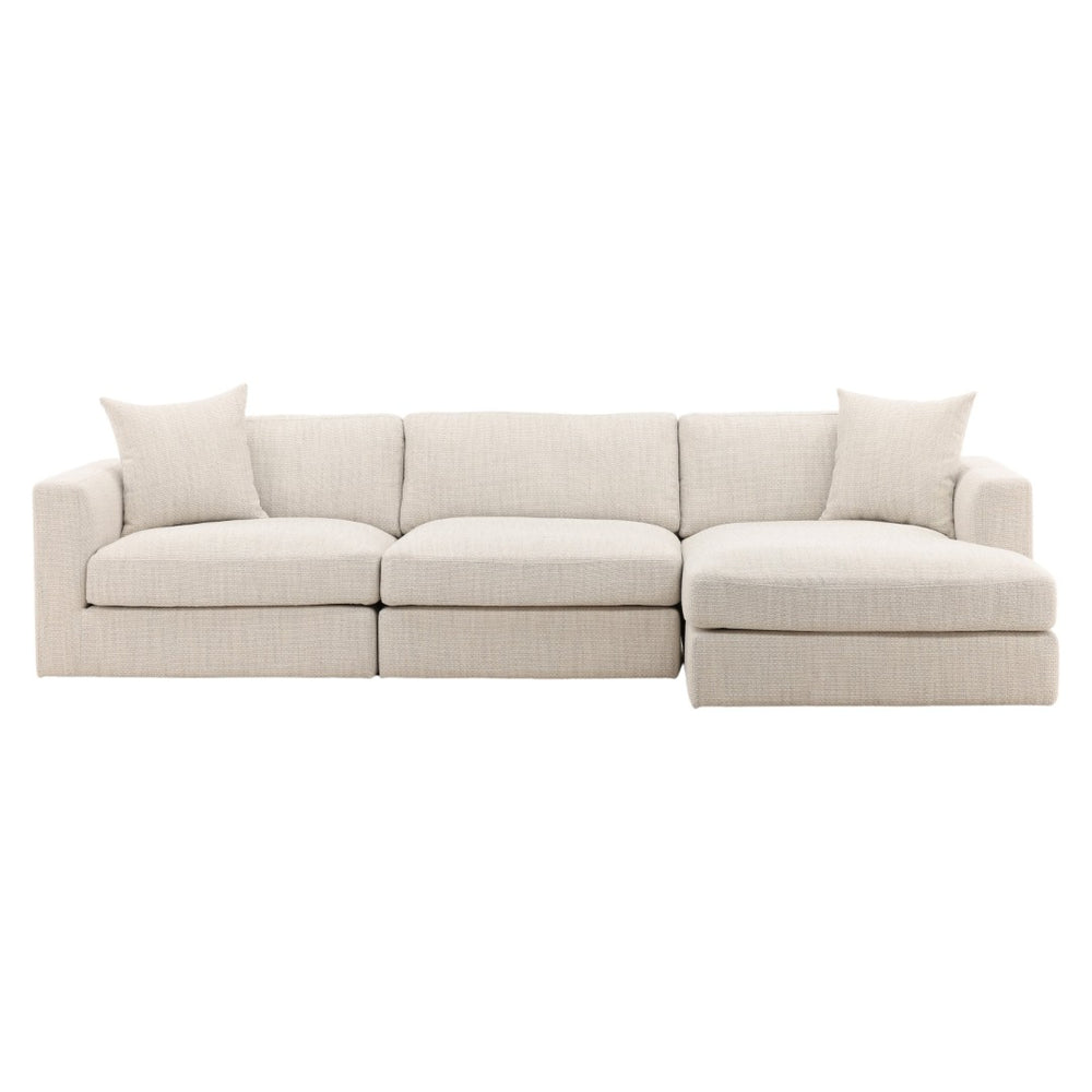 Karina Living Erica Chaise Sectional in Elegant Taupe - Plush Comfort & Versatile Style for Modern Living Spaces DOV39029R-TAUP