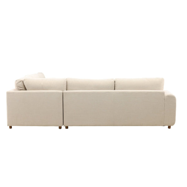 Karina Living Araceli L-Shape Sectional Sofa in Oatmeal - Modern Comfort, Durable Fabric & Spacious Design for Living Spaces DOV39032-OATM
