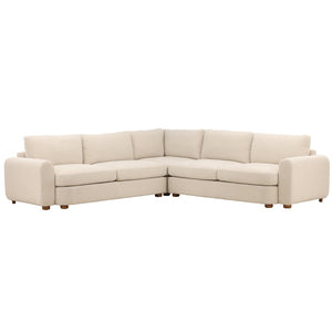 Karina Living Araceli L-Shape Sectional Sofa in Oatmeal - Modern Comfort, Durable Fabric & Spacious Design for Living Spaces DOV39032-OATM