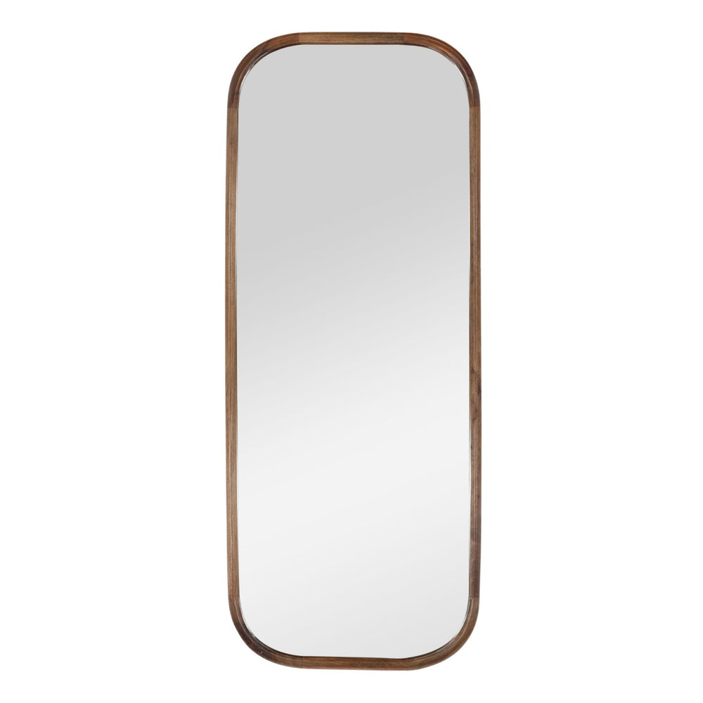 Karina Living Lillie Mirror - Tall Medium Brown Mango Wood Frame for Modern Decor & Full-Length Reflection DOV40010-BRWN