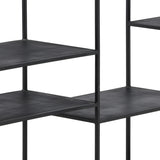 Dovetail Daren Bookcase Black Black Metal DOV40013-BLCK