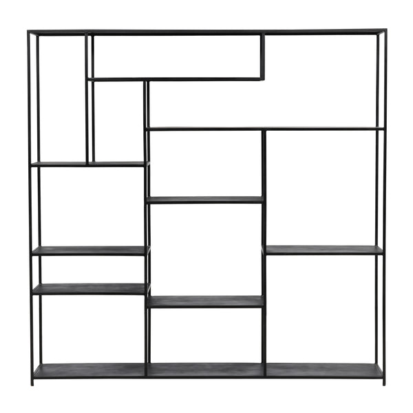 Dovetail Daren Bookcase Black Black Metal DOV40013-BLCK
