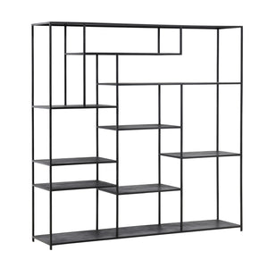 Dovetail Daren Bookcase Black Black Metal DOV40013-BLCK