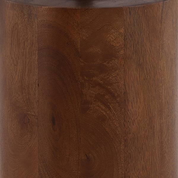 Karina Living Arlo Side Table in Warm Brown - Rustic Mango Wood & Iron Design for Versatile Home Decor Needs DOV40036-BRWN