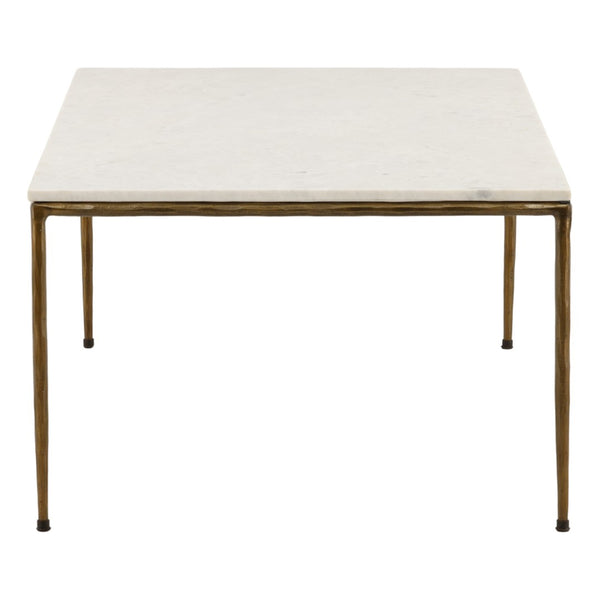 Karina Living Perugia Coffee Table - Elegant White Marble & Brass Accent for Timeless Living Room Style & Durability DOV40057-WHIT