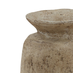 Karina Living Balthazar Vase Beige - Sculptural Paper Mache Centerpiece for Elegant Home Decor & Versatile Styling DOV40058-BEIG