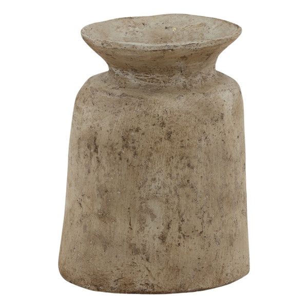 Karina Living Balthazar Vase Beige - Sculptural Paper Mache Centerpiece for Elegant Home Decor & Versatile Styling DOV40058-BEIG