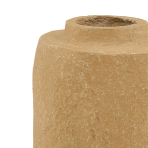 Karina Living Chicago Sculptural Brown Paper-Mâché Vase – Modern Organic Décor for Home & Office Spaces DOV40059-BRWN