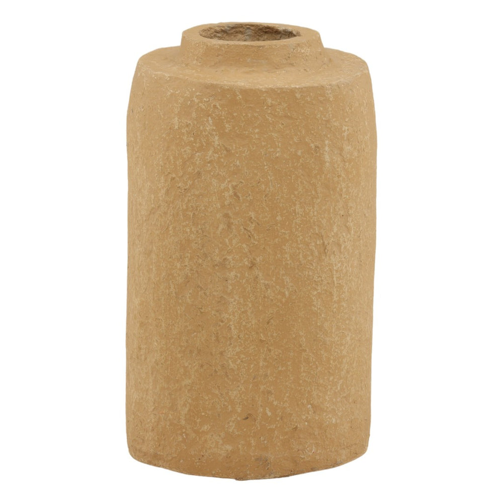 Karina Living Chicago Sculptural Brown Paper-Mâché Vase – Modern Organic Décor for Home & Office Spaces DOV40059-BRWN