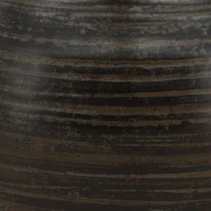 Karina Living Fabrizio Antique Grey Vase - Timeless Ceramic Accent for Fresh Flowers, Decor Styling & Centerpieces DOV40060-AQGR