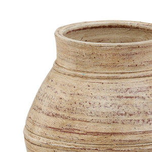 Karina Living Keegan Vase in Antique White - Timeless Ceramic Accent for Chic Home Decor & Floral Arrangements DOV40061-AQWH