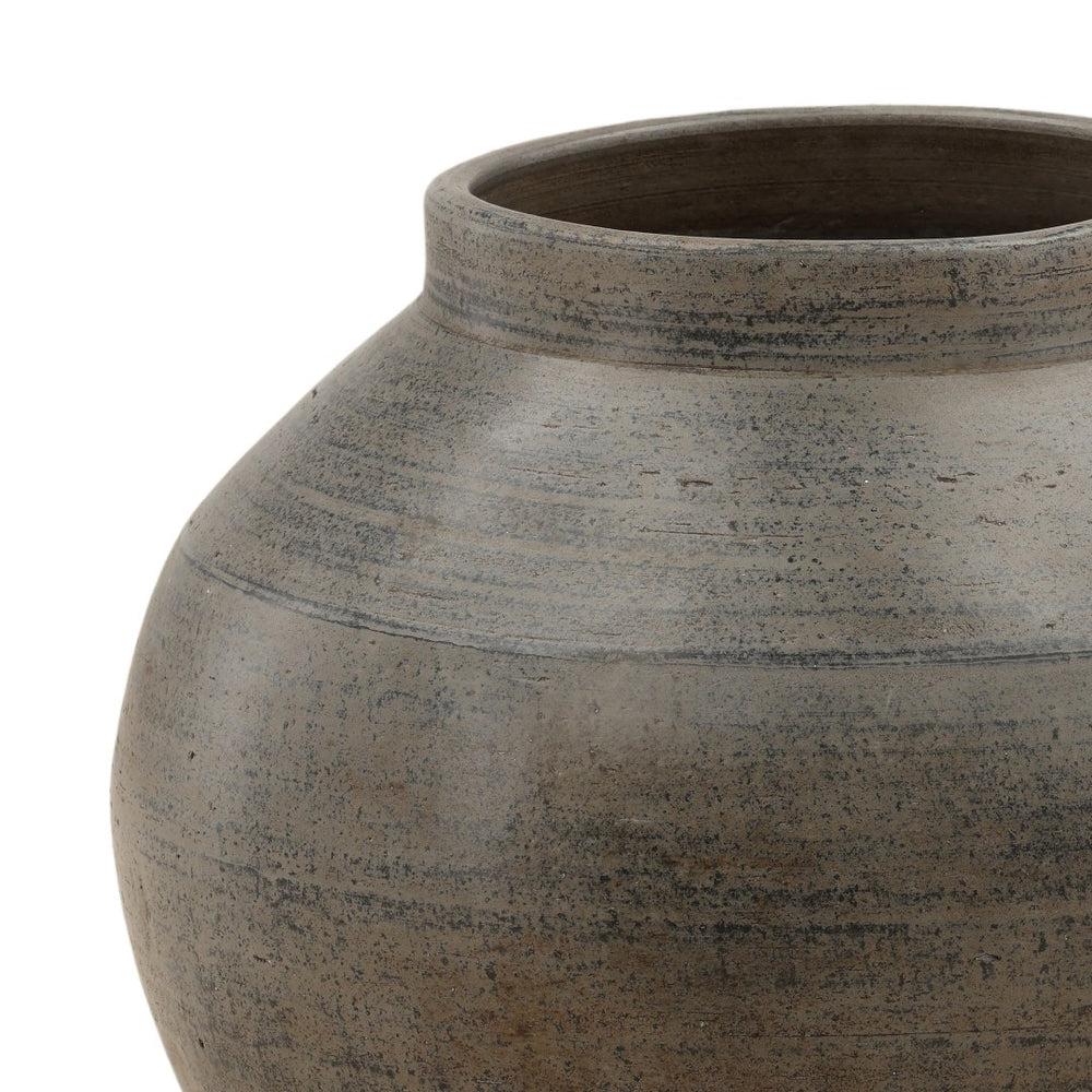 Karina Living Octavius Vase in Antique Grey - Timeless Ceramic Elegance for Modern and Traditional Interiors DOV40062-AQGR