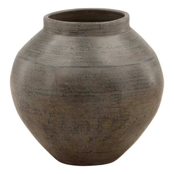Karina Living Octavius Vase in Antique Grey - Timeless Ceramic Elegance for Modern and Traditional Interiors DOV40062-AQGR