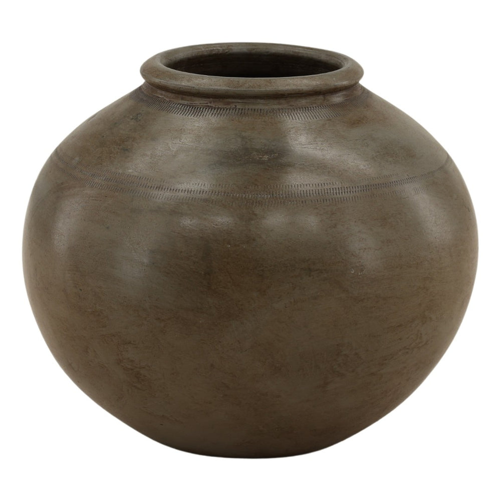 Karina Living Umber Vase in Antique Grey - Timeless Ceramic Accent for Modern & Traditional Home Decor Elegance DOV40063-AQGR