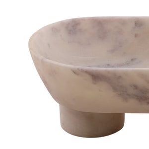 Karina Living Venn Bowl White Marble – Elegant Sculptural Accent for Modern Home Decor & Functional Centerpiece DOV40071-WHIT