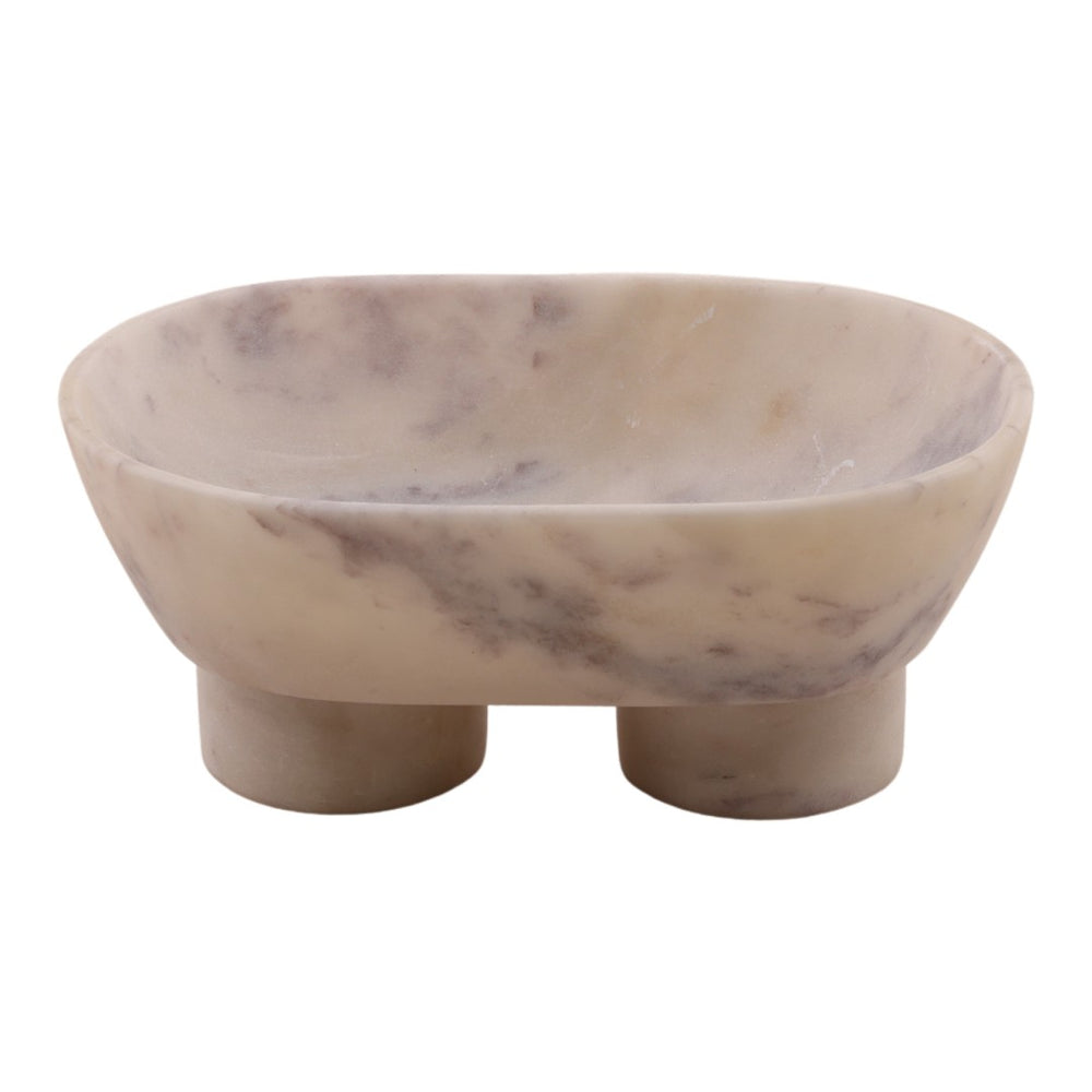 Karina Living Venn Bowl White Marble – Elegant Sculptural Accent for Modern Home Decor & Functional Centerpiece DOV40071-WHIT