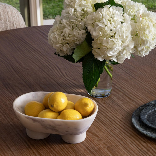 Karina Living Venn Bowl White Marble – Elegant Sculptural Accent for Modern Home Decor & Functional Centerpiece DOV40071-WHIT