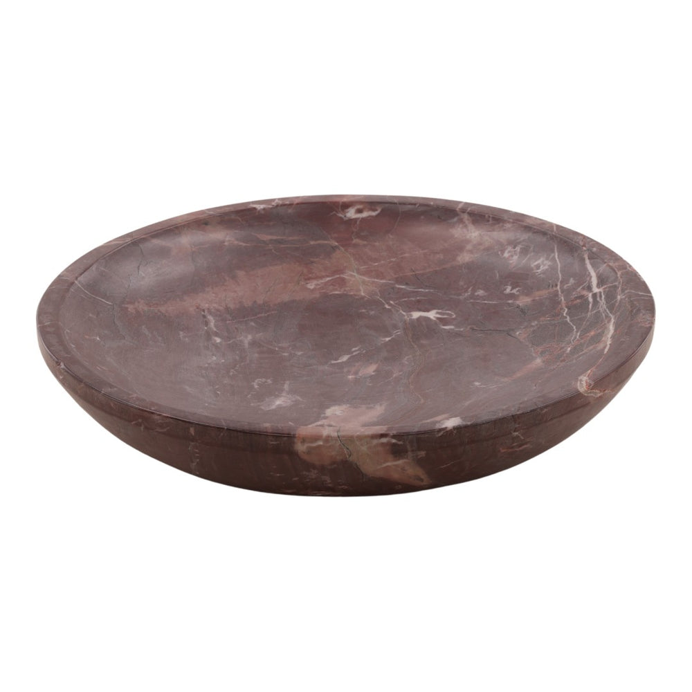 Karina Living Xanadu Bowl Rust – Elegant Solid Marble Centerpiece for Rustic Decor, Fruit Display & Sculptural Accent DOV40074-RUST