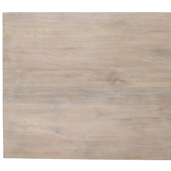 Karina Living Annette Dining Table - Elegant Whitewash Finish, Solid Mango Wood for Rustic & Modern Spaces, 87" L DOV40084-WHTW