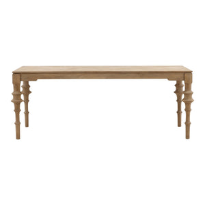 Karina Living Savin Dining Table Natural - Handcrafted Mango Wood Centerpiece for Stylish Dining & Entertaining Spaces DOV40086-NATL