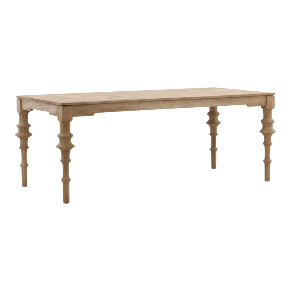 Karina Living Savin Dining Table Natural - Handcrafted Mango Wood Centerpiece for Stylish Dining & Entertaining Spaces DOV40086-NATL