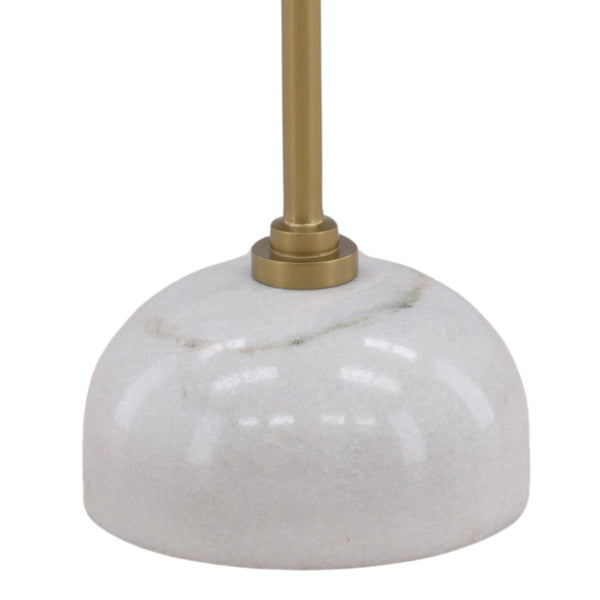 Karina Living Rune Side Table in Beige - Sculptural Marble & Iron Accent for Modern Living Spaces & Small Areas DOV40089-BEIG