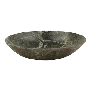 Karina Living Jutta Bowl Green - Sculptural Marble Centerpiece for Table Decor, Fruit Serving & Stylish Arrangements DOV40090-GREN