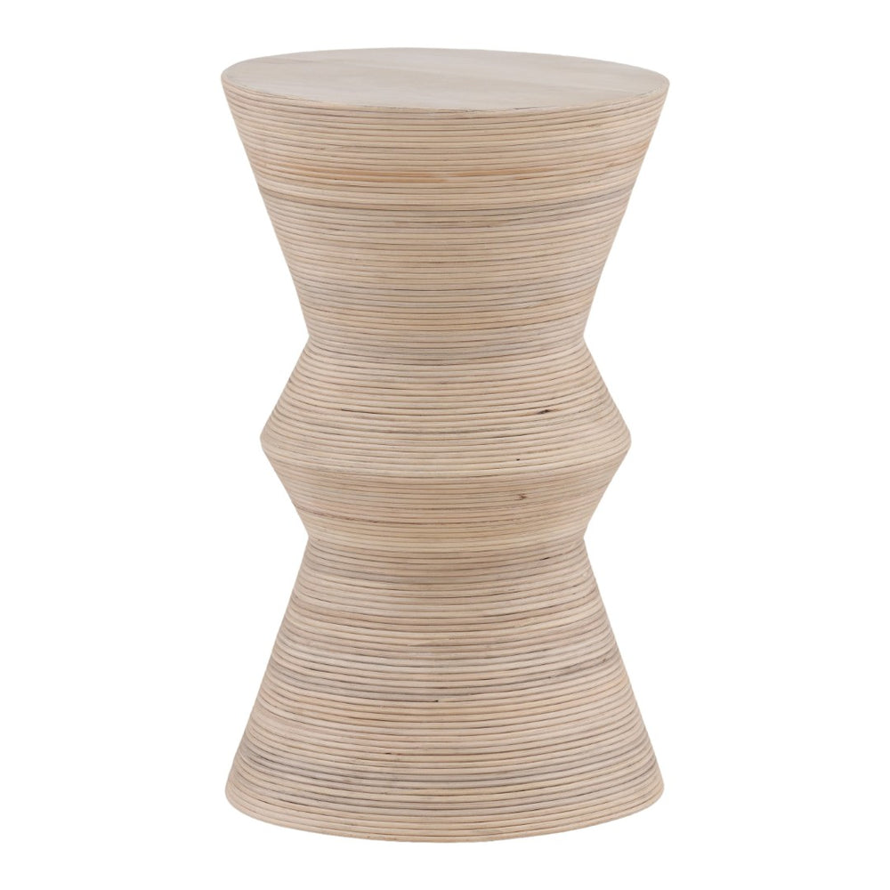 Karina Living Theda End Table in Light Natural Mango Wood with Cane Accents – Stylish & Versatile Home Décor Piece DOV40093-LTNT