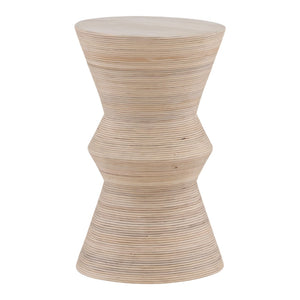 Karina Living Theda End Table in Light Natural Mango Wood with Cane Accents – Stylish & Versatile Home Décor Piece DOV40093-LTNT