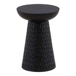 Karina Living Marzell Side Table - Modern Black Mango Wood Accent Table for Living Room, Bedroom, or Office DOV40099-BLCK