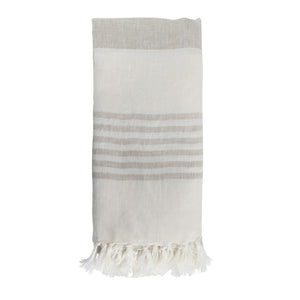 Dovetail Iridessa Throw 100% Linen - Cream 