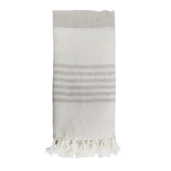 Dovetail Iridessa Throw 100% Linen - Cream 
