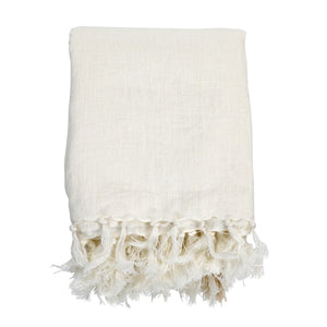 Dovetail Gwendoyln Throw 100% Linen - Cream 