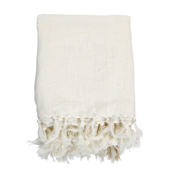 Dovetail Gwendoyln Throw 100% Linen - Cream 