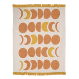 Dovetail Conall Throw Printed Cotton - Terracotta and Mustard 