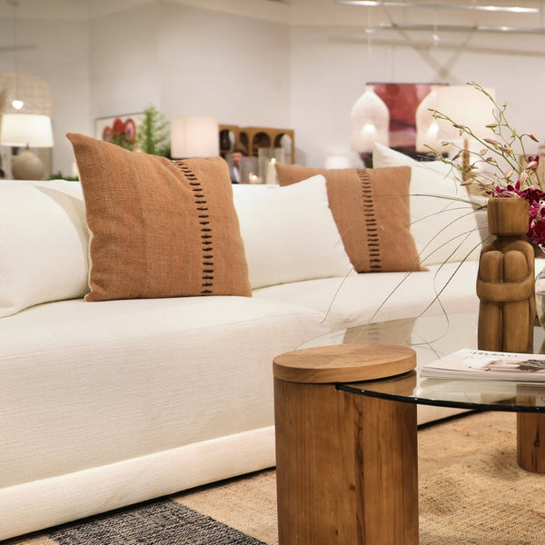 Karina Living Nimue Pillow - Versatile Taupe Accent Pillow with Black Accents, Hypoallergenic Comfort & Style DOV4162