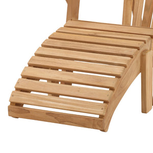Karina Living Nikolas Outdoor Lounge Chair with Ottoman – Elegant Teak Design for Ultimate Comfort & Style! DOV42004-NATL