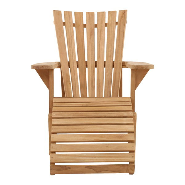 Karina Living Nikolas Outdoor Lounge Chair with Ottoman – Elegant Teak Design for Ultimate Comfort & Style! DOV42004-NATL