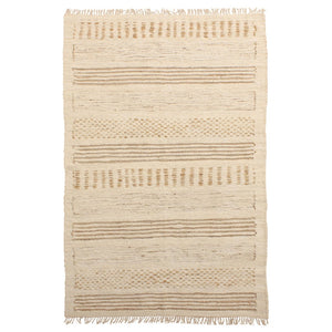 Karina Living Clarimond Rug Ivory 6×9 - Handwoven Eco-Friendly Jute & Cotton for Elegant Living Room Décor DOV44000-IVRY-6X9