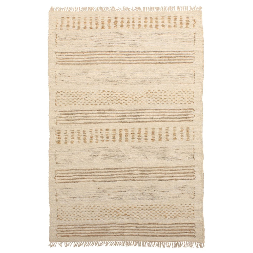 Karina Living Clarimond Rug Ivory 9x12 - Handwoven Reclaimed Jute & Cotton for Eco-Friendly, Elegant Living Spaces DOV44000-IVRY-9X12