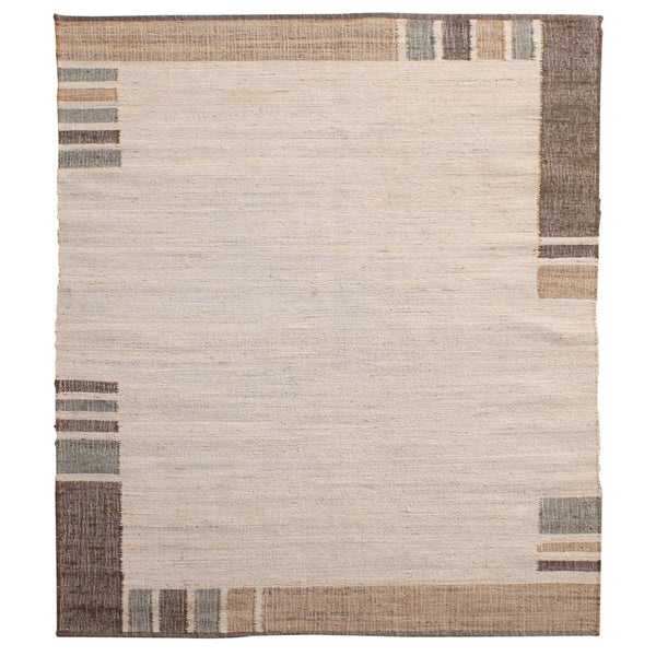 Karina Living Briallen Rug Brown 8×10 - Handwoven Jute Kilim for Timeless Style in Modern or Rustic Spaces DOV44001-BRWN-8X10