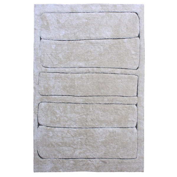 Karina Living Lydell Rug Ivory 9x12 - Elegant Tufted Cotton Centerpiece for Living Rooms & Dining Areas DOV44006-IVRY-9X12