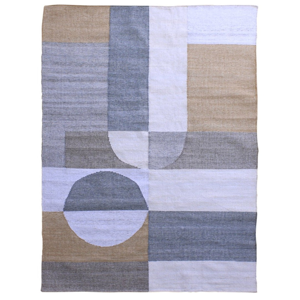 Karina Living Ibrahim Outdoor Rug Grey 6x9 - Handwoven Kilim Style, Durable & Weather-Resistant for Patios DOV44023-GREY-6X9