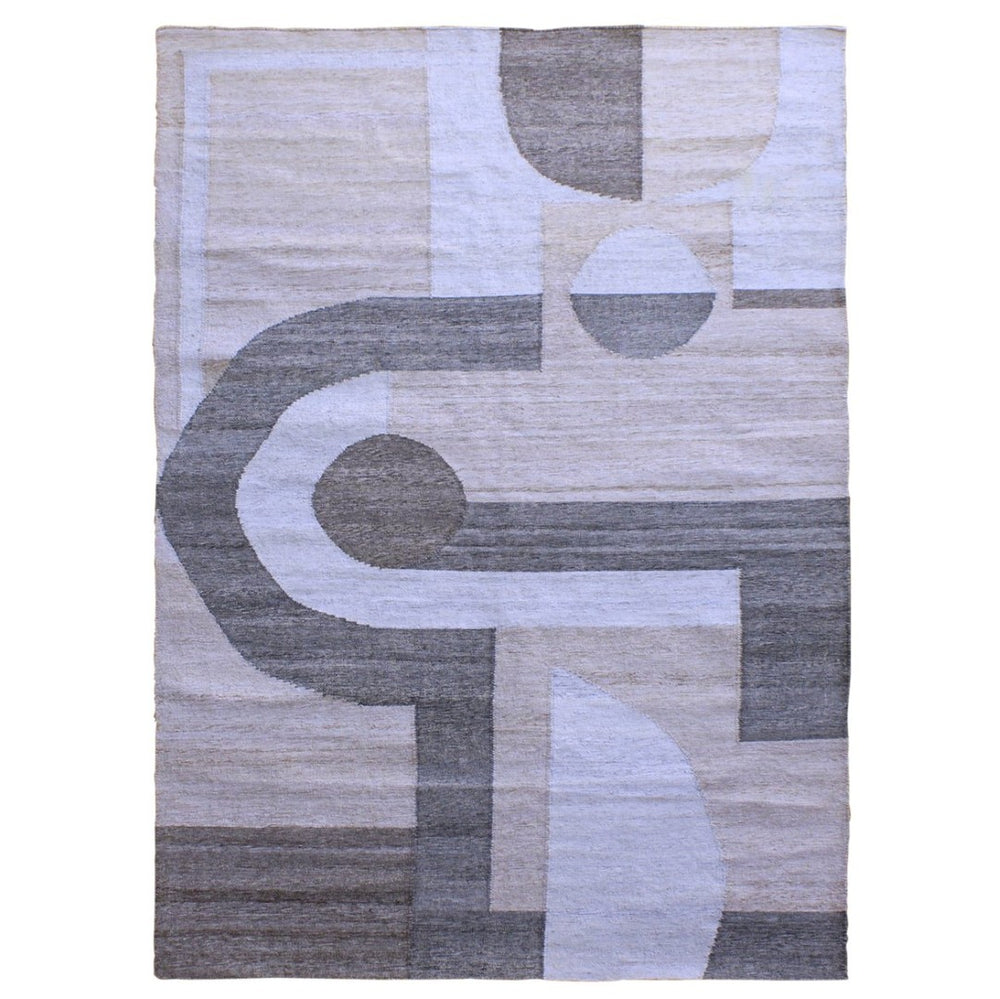 Karina Living Pavlos Outdoor Rug Grey 6x9 - Stylish, Handwoven Kilim Design, Durable, Weather-Resistant Comfort DOV44025-GREY-6X9