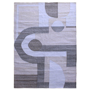Karina Living Pavlos Outdoor Rug Grey 6x9 - Stylish, Handwoven Kilim Design, Durable, Weather-Resistant Comfort DOV44025-GREY-6X9