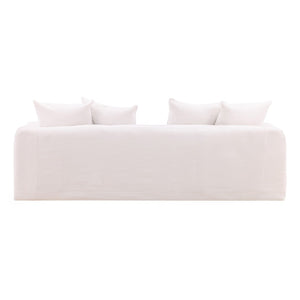 Karina Living Montrese Sofa Slipcover - Effortless Elegance with Durable Cotton-Linen Blend for Ultimate Protection White DOV45000-SL-WHIT