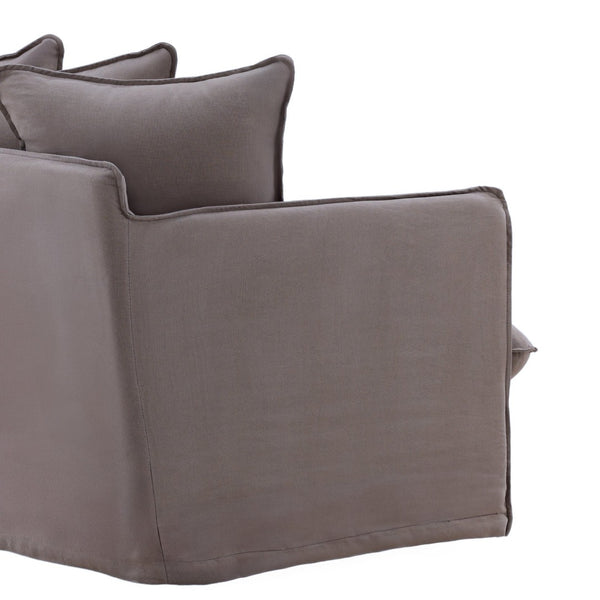 Karina Living Lexia Sofa Slipcover – Elegant Linen-Cotton Blend for Everyday Protection and Timeless Style Stone DOV45001-SL-STON